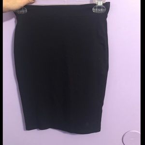 Plain black pencil skirt